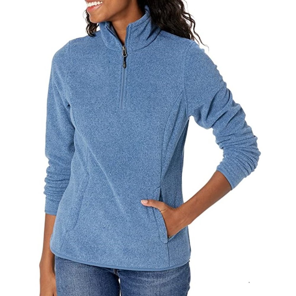 Amazon Essentials Women's Long-Sleeve Quarter-Zip Polar Fleece Pullover Size S